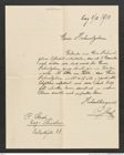 Nachlass Franz Steindachner, Brief von R. Storch an Franz Steindachner (08.12.1910), Inv.Nr. 520.03, Seite 1
